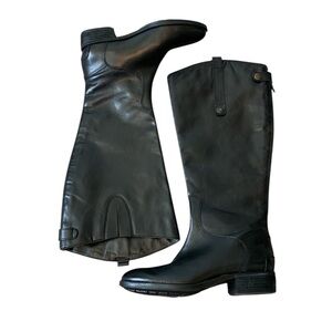 Sam Edelman Penny black leather riding boots size 6 classic capsule comfort